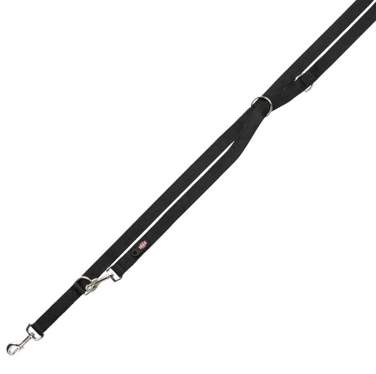 Hundeleine Premium Verstellbar Zweilagig Schwarz